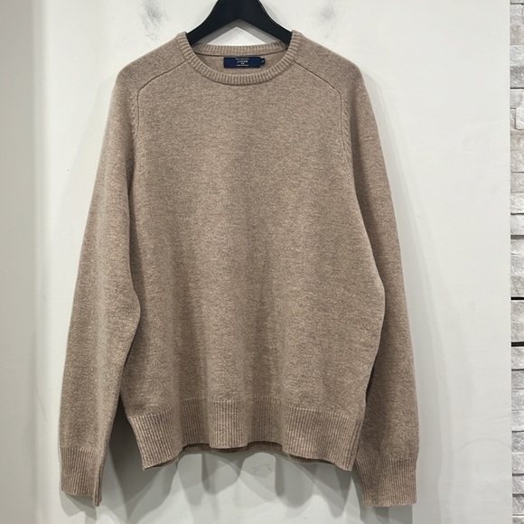 J. Crew Factory Lambswool Crewneck Sweater in Heathered Beige size XL - Picture 3 of 11
